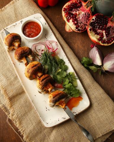 Шашлык из шампиньонов